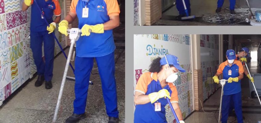EQUIPE DE LIMPEZA DA VSG CONDOMÍNIOS REALIZA MUTIRÃO DE LIMPEZA NOS CONDOMÍNIOS, A FIM DE EVITAR A PROPAGAÇÃO DO COVID-19